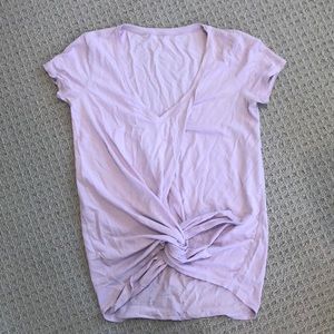 Lulu lemon knot a problem tie front tee size 4